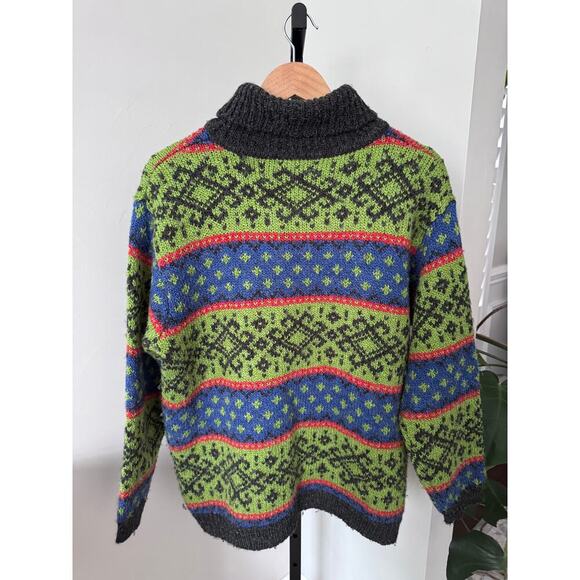 Vintage 90s NY&CO Wool Blend Chunky Turtleneck Sweater - Picture 2 of 3